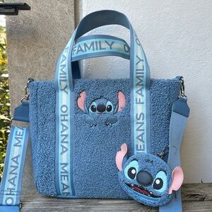 Loungefly Stitch Sherpa bag and coin purse